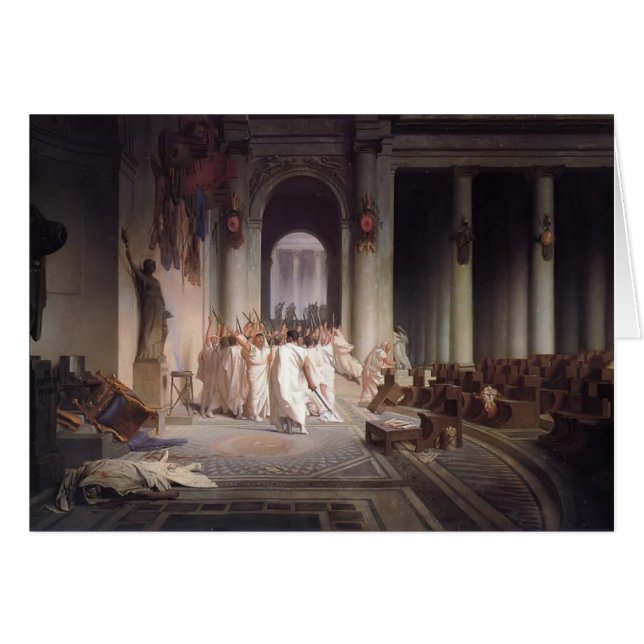 Jean-Leon Gerome- döden av Caesar Hälsningskort (Framsidan Horizontal)