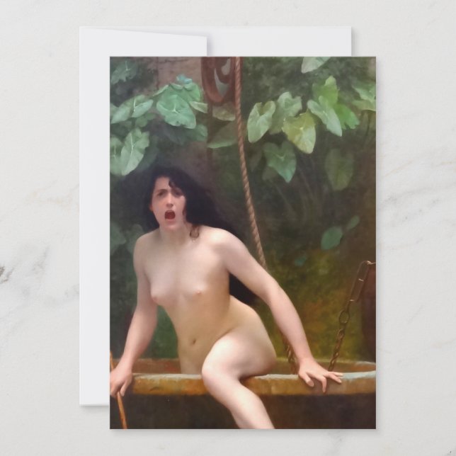 Jean-Leon Gerome kommer ut ur hennes brunn Inbjudningar (Framsida)