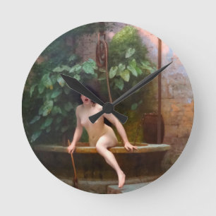 Jean-Leon Gerome kommer ut ur hennes brunn Rund Klocka