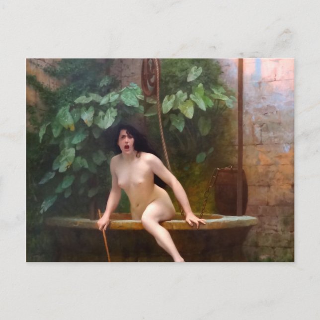Jean-Leon Gerome kommer ut ur hennes brunn Vykort (Framsida)