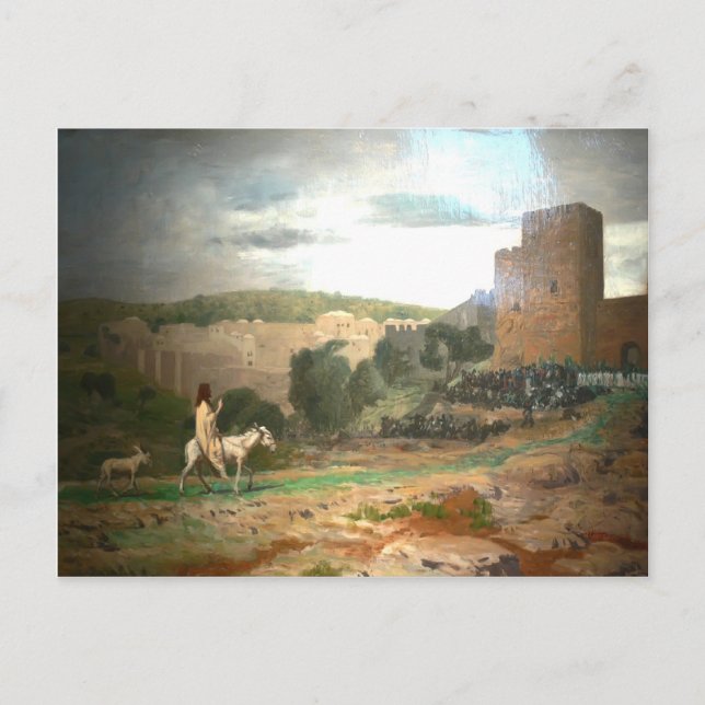 Jean-Leon Gerome - Kristi inresa i Jerusalem Vykort (Framsida)