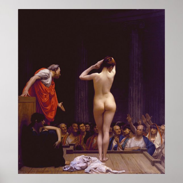 Jean Leon Gerome Selling Slaves i Rom Poster (Framsidan)