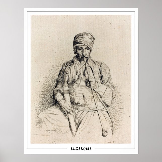 Jean-Léon Gérôme Zedign konstaffisch #345 Poster (Framsidan)