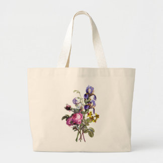Jean Louis Prevost Cabbage Ro och Iris Bouquet Jumbo Tygkasse