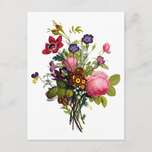 Jean Louis Prevost Ro och Pansy Bouquet Vykort