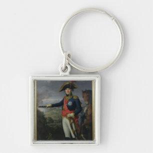 Jean Mathieu Philibert Serurier Comte d'Empire Fyrkantig Silverfärgad Nyckelring