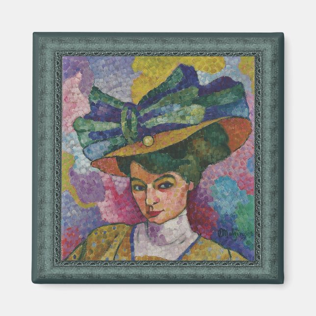 Jean Metzinger Woman i Hat Artwork Magnet (Framsidan)