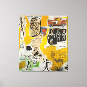 Jean Michel Basquiat konst Canvastryck