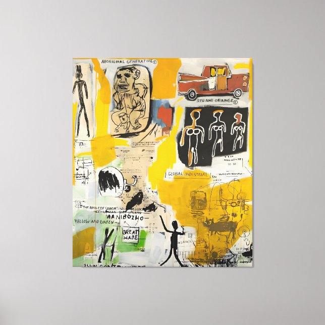Jean Michel Basquiat konst Canvastryck (Framsida)