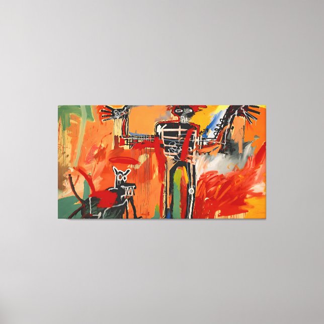 Jean Michel Basquiat konst Canvastryck (Framsida)