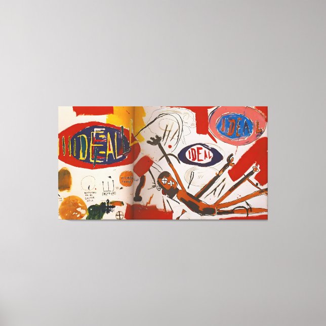 Jean Michel Basquiat konststil Canvastryck (Framsida)
