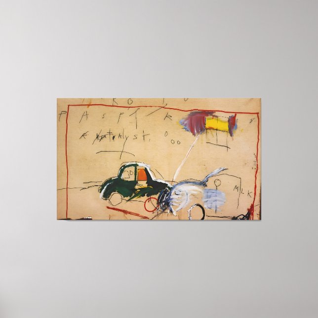 Jean Michel Basquiat-målning Canvastryck (Framsida)