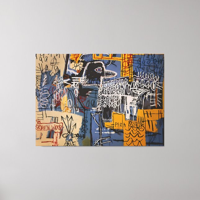 Jean Michel Basquiat-målning Canvastryck (Framsida)