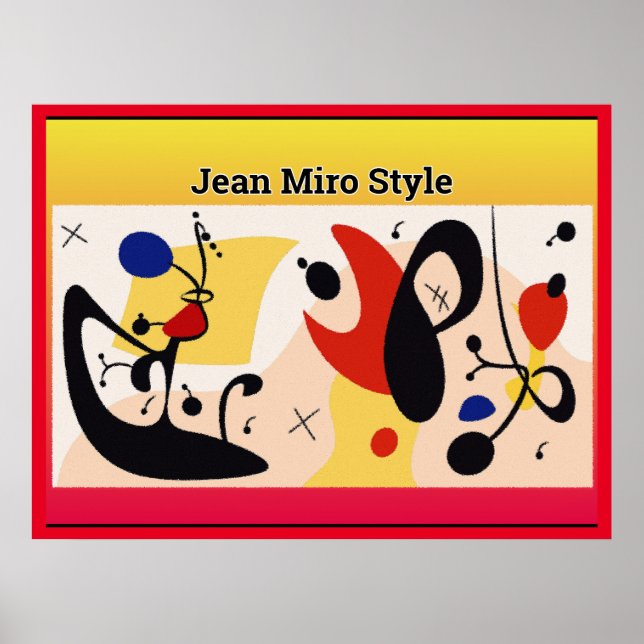 Jean Miro Stil Poster (Framsidan)