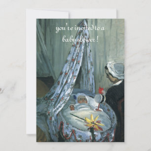 Jean Monet i Cradle av Claude Monet, Baby Shower Inbjudningar