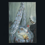 Jean Monet i hans vagga av Claude Monet Kökshandduk<br><div class="desc">Jean Monet i sin Cradle (1867) av Claude Monet är en vintage imponerande bra konsthamn porträtt-målning. Konstnärens son som baby sover i vaggan. Hans mor eller förmyndare tittar på honom medan han sover i sitt rum på daghemmet. Om konstnären: Claude Monet (1840-1926) var en av grundarna av den Fransk målningsrörelsen...</div>