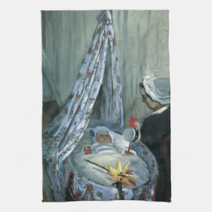 Jean Monet i sin vagga av Claude Monet Kökshandduk