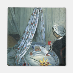 Jean Monet i sin vagga av Claude Monet Magnet