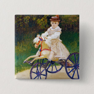 Jean Monet på en mekanisk häst Claude Monet Knapp
