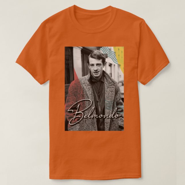Jean Paul Belmondo Fransk New Wave T Shirt (Design framsida)