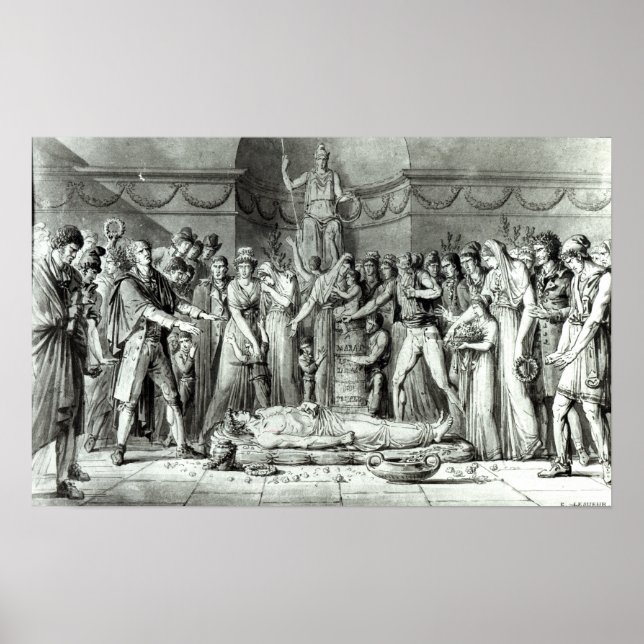 Jean Paul Marats begravning Poster (Framsidan)