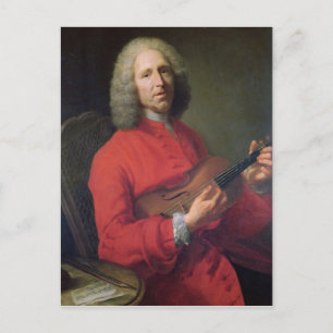 Jean-Philippe Rameau med en fiol Vykort