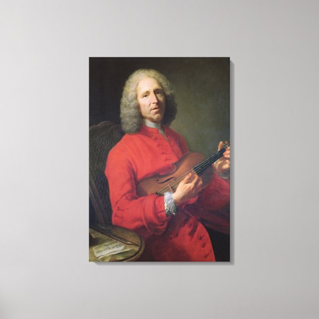 Jean-Philippe Rameau med violin Canvastryck (Framsida)