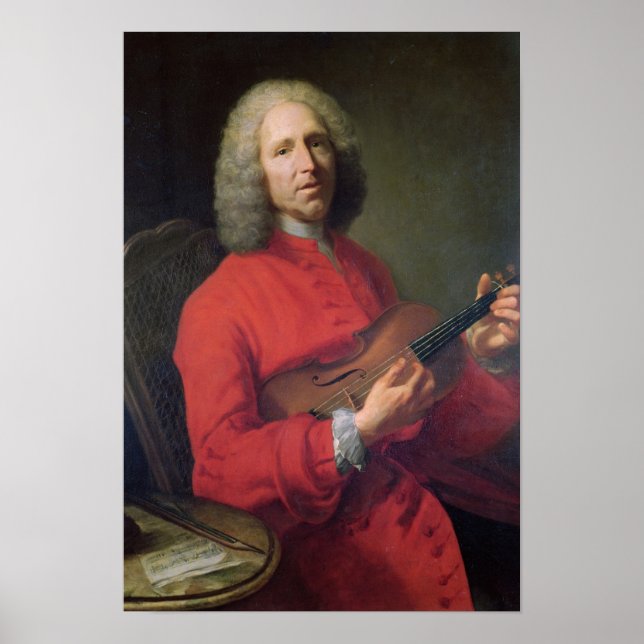Jean-Philippe Rameau med violin Poster (Framsidan)
