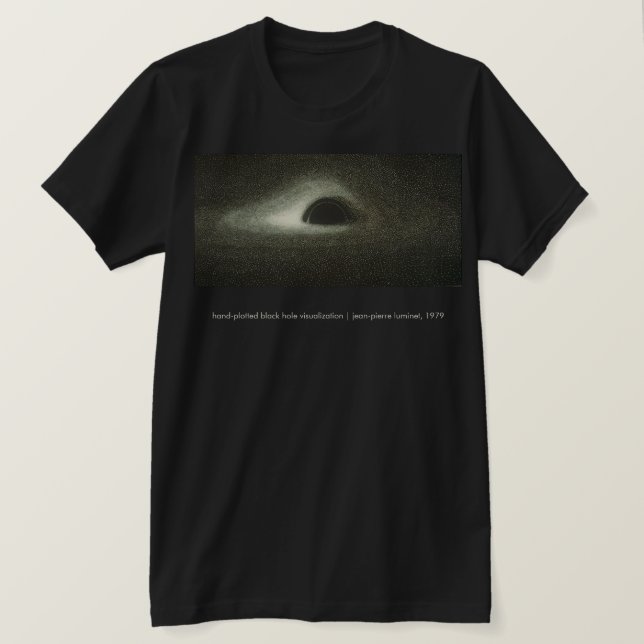 Jean-Pierre Luminet's Black Hole (1979) T Shirt (Design framsida)