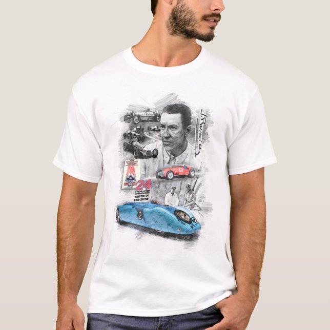 Jean-Pierre Wimille T Shirt (Framsida)