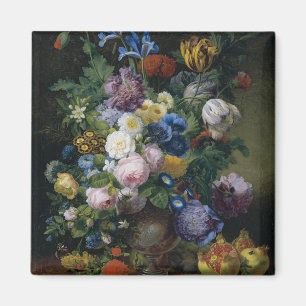 Jean-Pierre-Xavier Bidauld still Life with Tulips Magnet