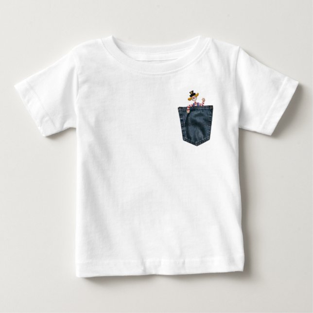 Jean Pocket Peek-a-boo Clown T Shirt (Framsida)