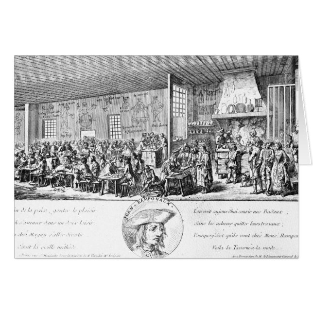 Jean Ramponneaus Tavern Hälsningskort (Framsidan Horizontal)