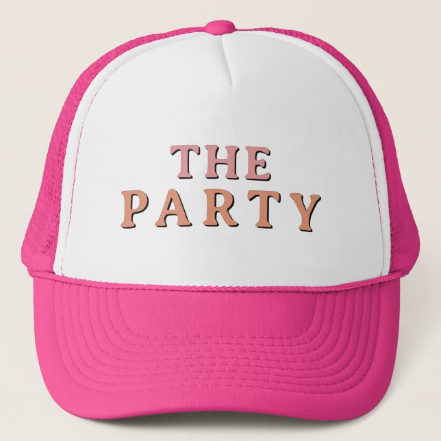 JEAN Retro 70's Theter Party Bachelorette Truc Keps (Framsida)