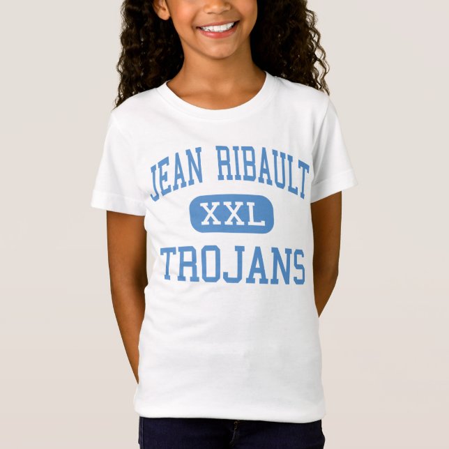 Jean Ribault - Trojans - kick - Jacksonville T-shirt (Framsida)