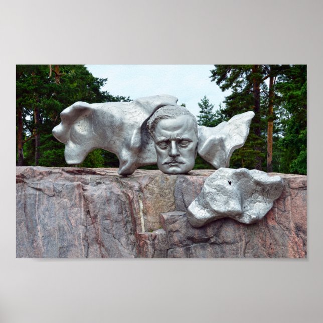 Jean Sibelius Sculpture, Helsingfors, Finland Poster (Framsidan)