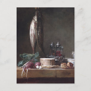 Jean-Siméon Chardin lever fortfarande med fisk Vykort