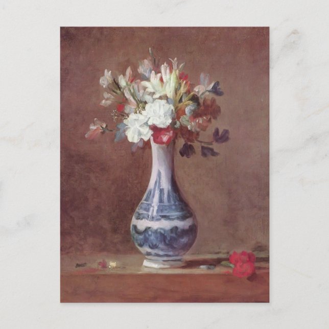 Jean Simeon Chardin - still Life, Flowers i Vas Vykort (Framsida)