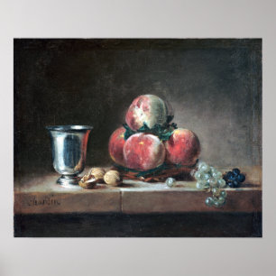 Jean-Siméon Chardin still Life with Peacher Poster