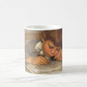 Jean Teckning av Pierre Renoir, Vintage Fine Art Kaffemugg