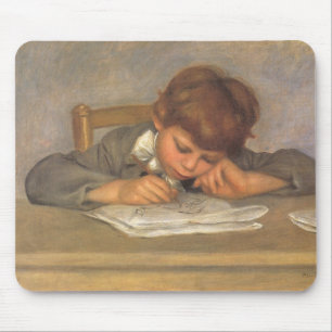 Jean Teckning av Pierre Renoir, Vintage Fine Art Musmatta