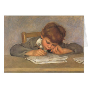 Jean Teckning från Pierre Renoir, Vintage Fine Art Hälsningskort