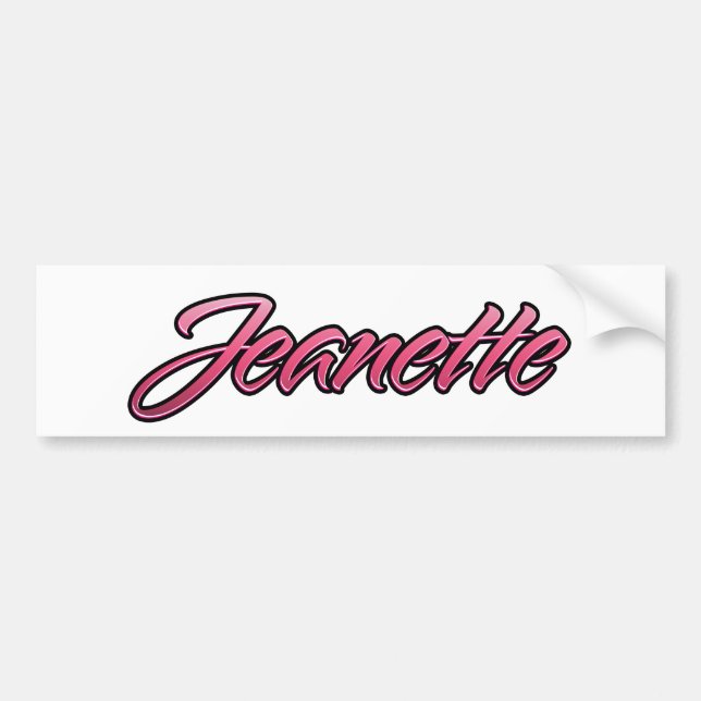 Jeanette faderade rosa Aufkleber Sticker Bildekal (Framsidan)