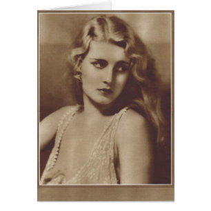 Jeanette Loff 1929 Hälsningskort