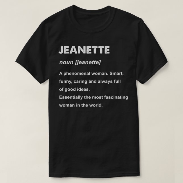 Jeanette Name  T Shirt (Design framsida)