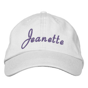 Jeanette Namn Broderad Keps