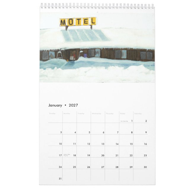 Jeanine Leclaires kalander av slumpmässiga målning Kalender (Jan 2027)
