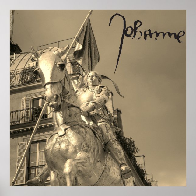Jeanne d'Arc Johanna von Orléans Emmanuel Frémiet Poster (Framsidan)