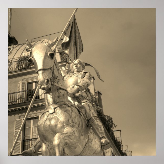 Jeanne d'Arc Johanna von Orléans Emmanuel Frémiet Poster (Framsidan)