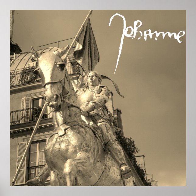 Jeanne d'Arc Johanna von Orléans Emmanuel Frémiet Poster (Framsidan)
